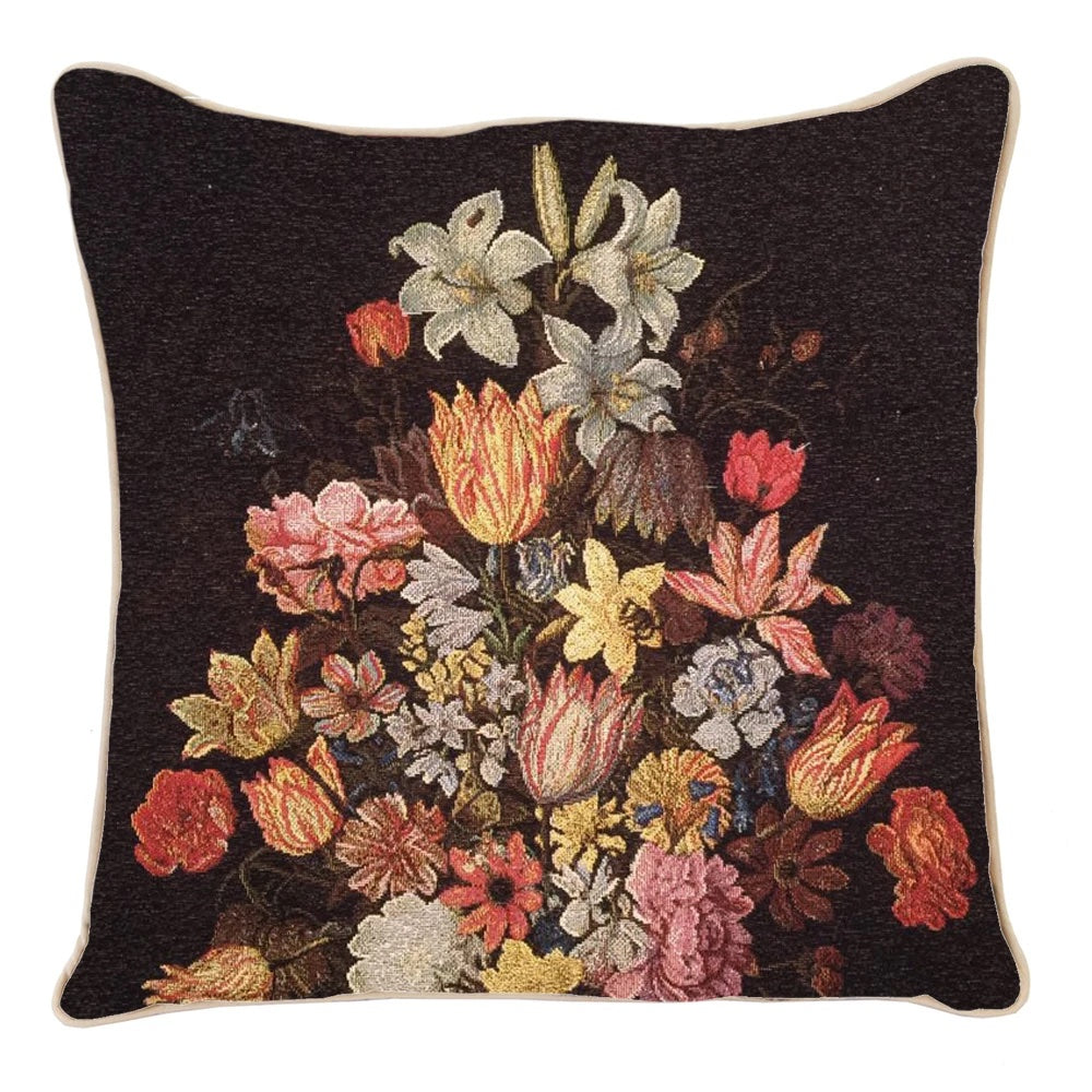A Still Life In a Van Li Vase - Cushion Cover Front Art View