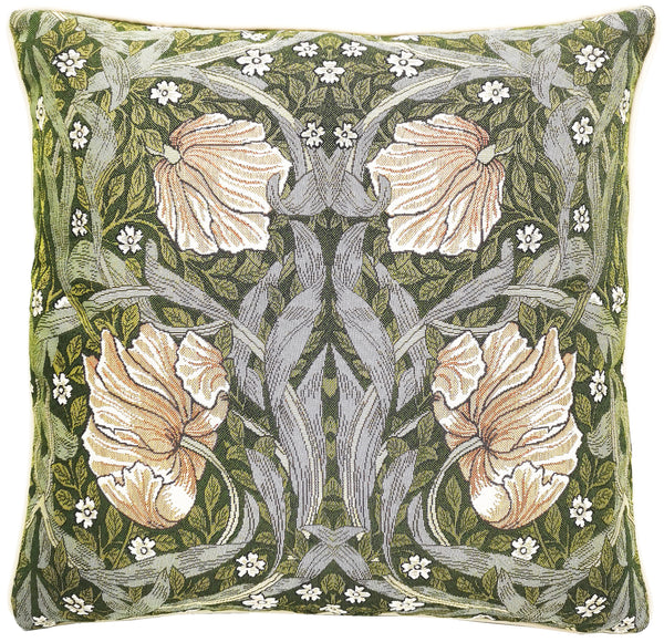 William Morris Pimpernel and Thyme Green - Panelled Cushion Cover 45cm*45cm