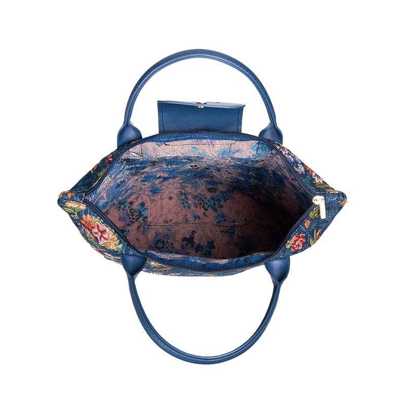 V&A Licensed Flower Meadow Blue - Foldaway Bag