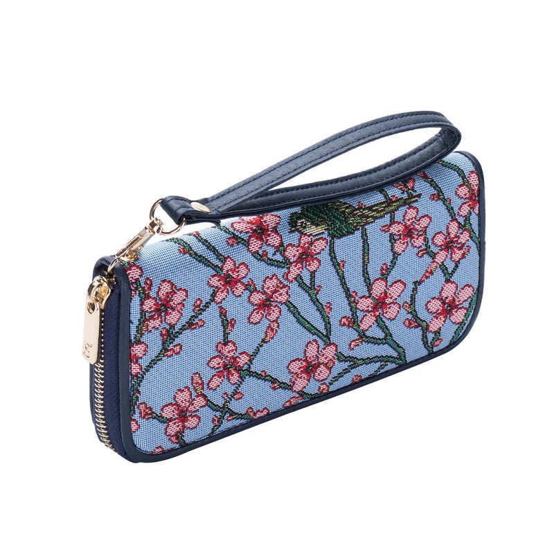 V&A Licensed Almond Blossom and Swallow - Long Zip Purse