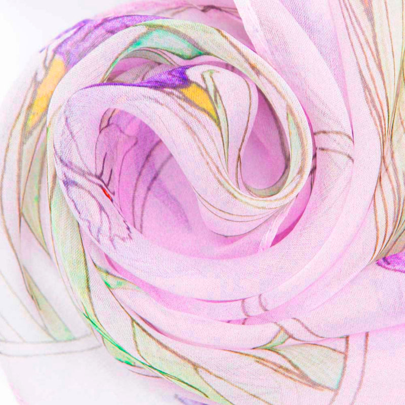 Pure Silk Scarf - Iris Art Print Preview