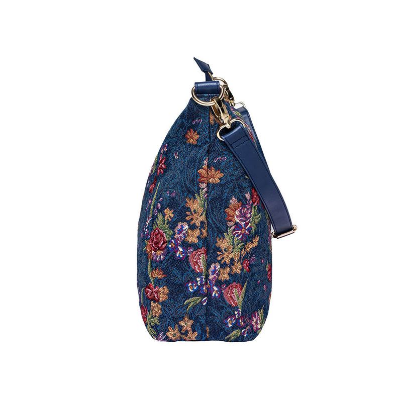 V&A Licensed Flower Meadow Blue - Slouch Bag