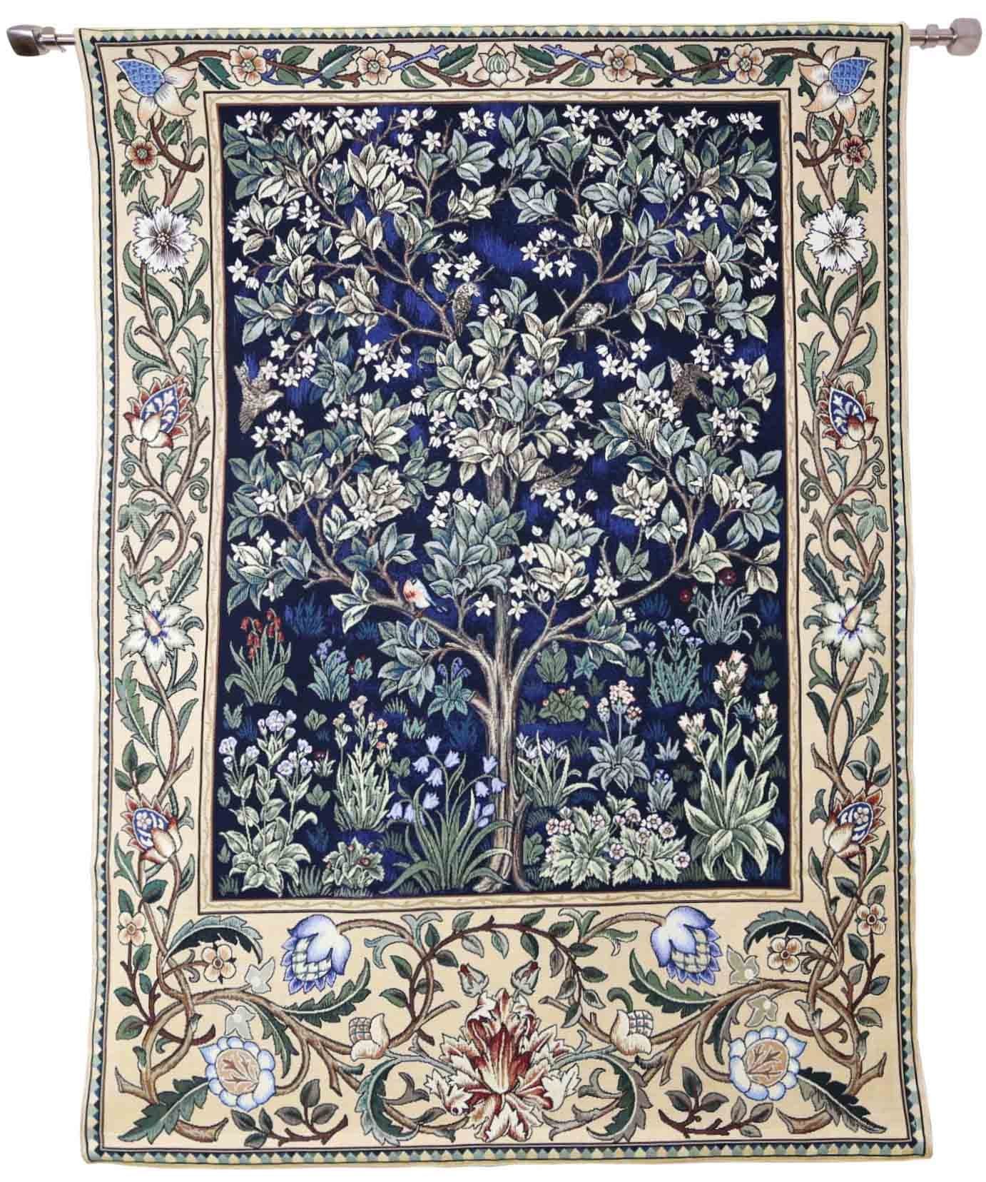 Wall Tapestry-morris Tree Of Life Blue 