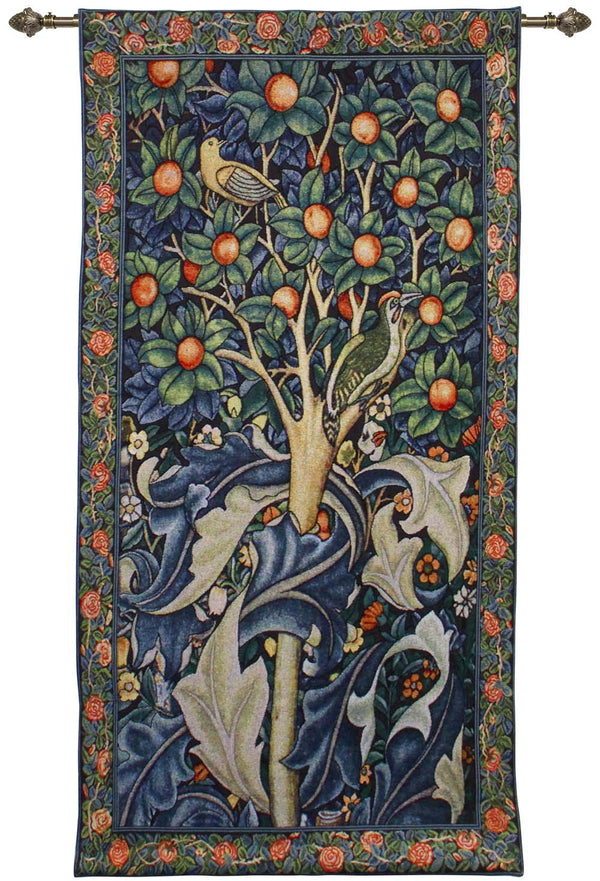 william morris tapestries woodpecker in fruit