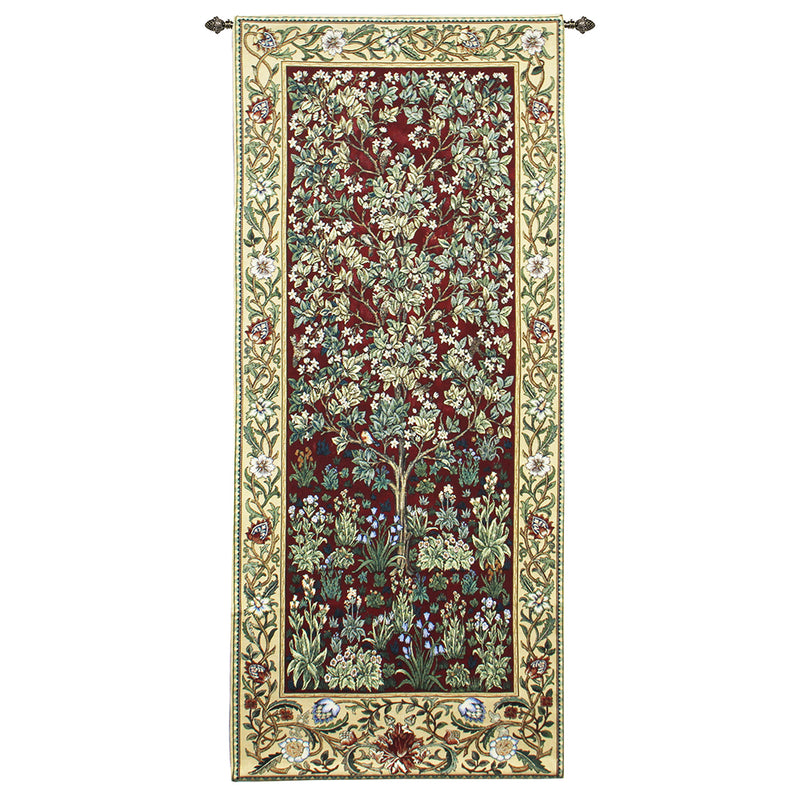 William Morris Tree of Life Red - Wall Hanging in 3 sizes