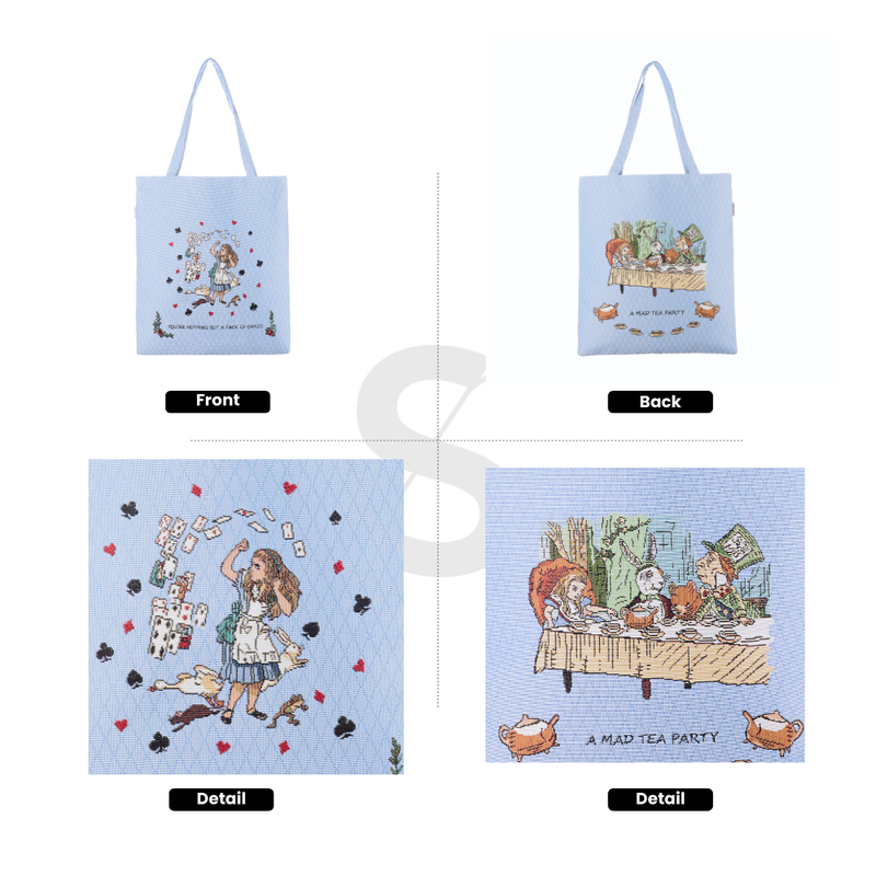 Alice in Wonderland Tea Party - Flat Bag