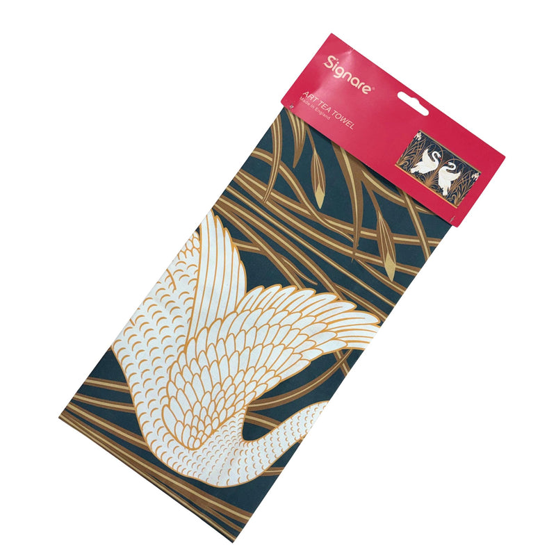 Swan, Rush & Iris - Art Tea Towel