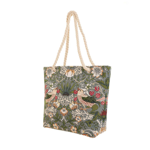 Strawberry Thief Grey - Beach Bag