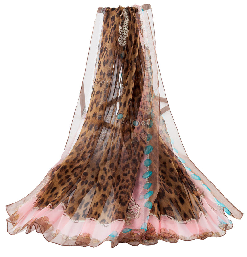 Leopard Light Pink - Big Chiffon