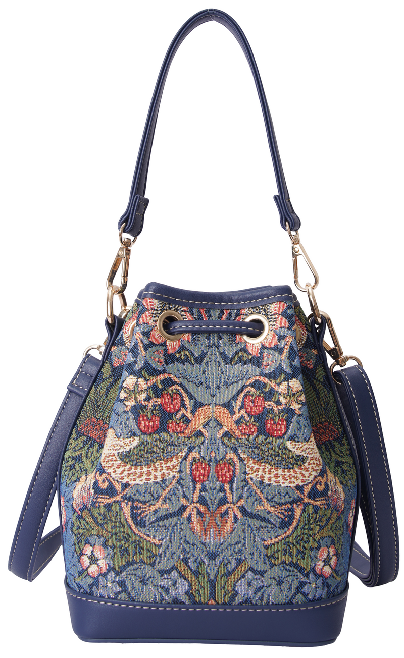 William Morris Strawberry Thief Blue - Bucket Bag