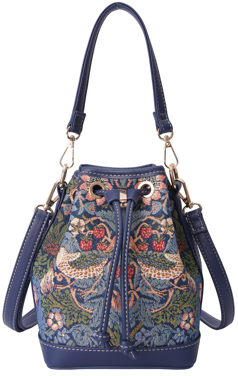 William Morris Strawberry Thief Blue - Bucket Bag