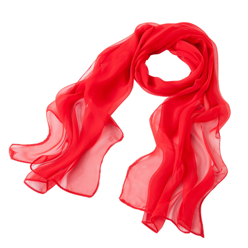 Red - Plain Chiffon