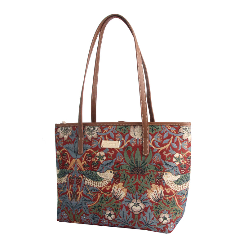 William Morris Strawberry Thief Red - College Bag