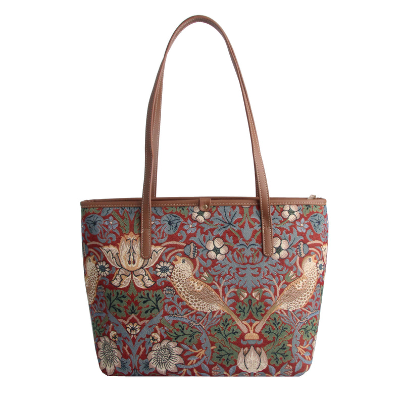 William Morris Strawberry Thief Red - College Bag