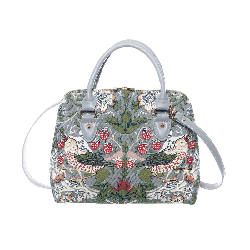 V&A Licensed Strawberry Thief Grey - Convertible Bag