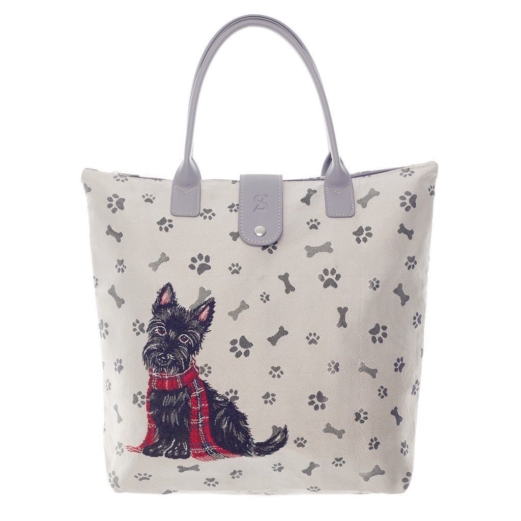 Scottie Foldaway Shopping Bags Signare Tapestry