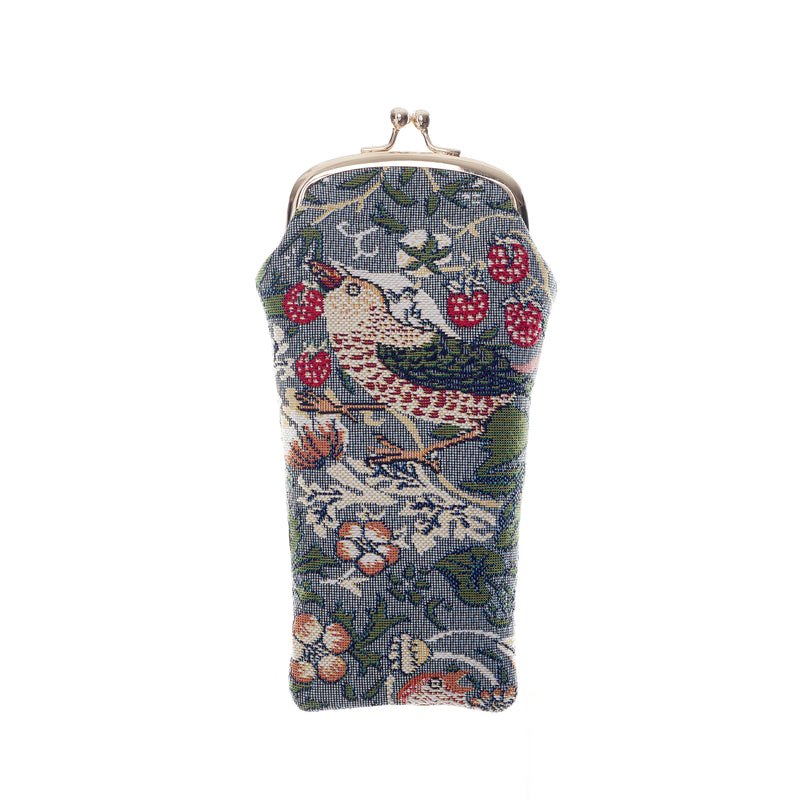 V&A Licensed Strawberry Thief Grey - Glasses Pouch