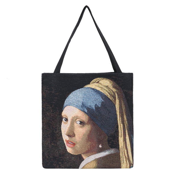 JV Girl with Pearl Earing - Gusset Bag
