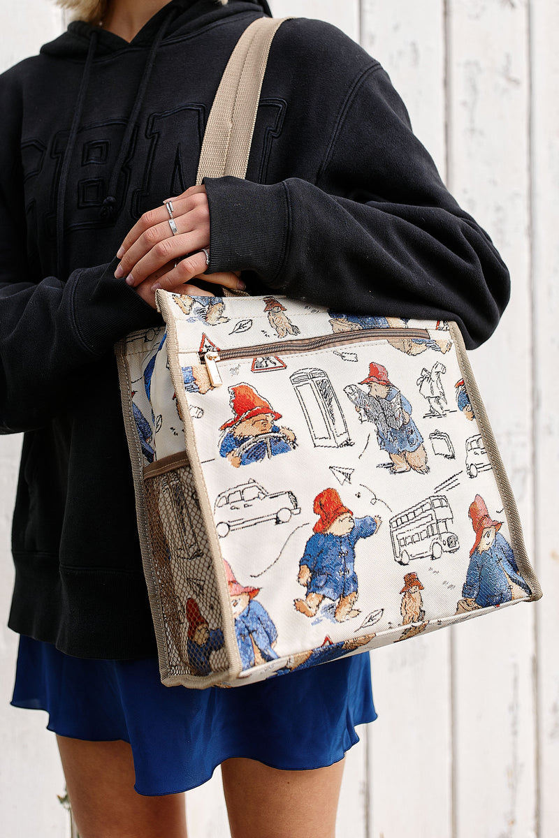 Official Signare Paddington Bear Union Jack Tapestry Travel Wallet - Adjustable Strap, Eco-Friendly