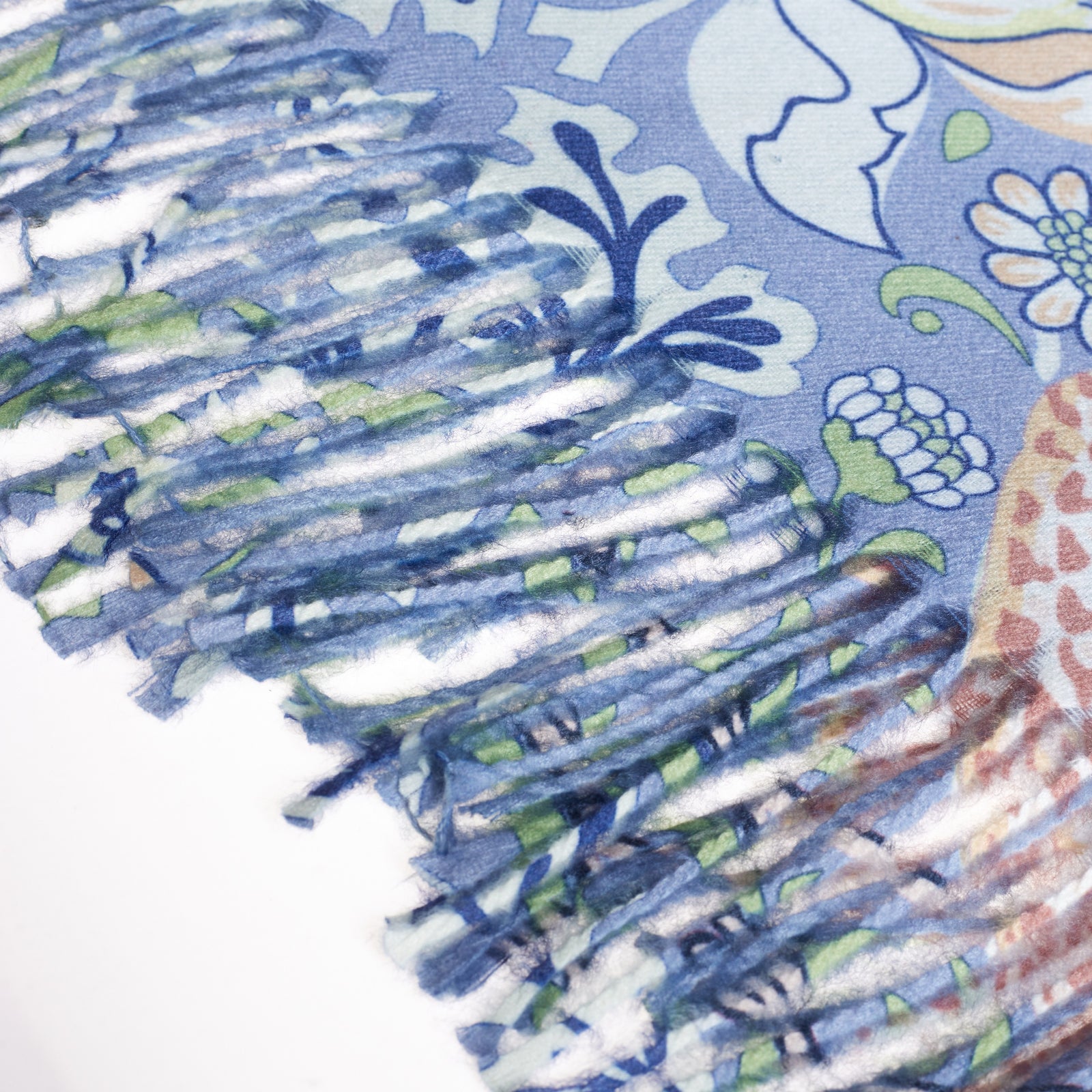 Strawberry Thief Grey Art Pashmina | Signare Tapestry