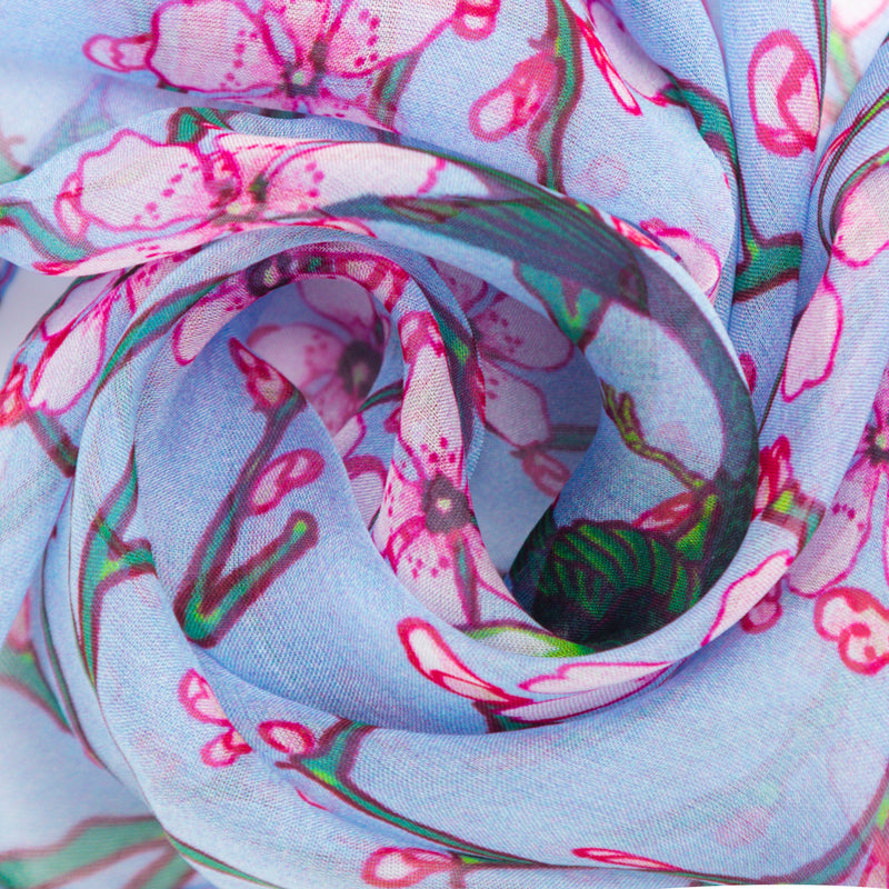 Walter Crane Blossom & Swallow - 100% Pure Silk Scarf