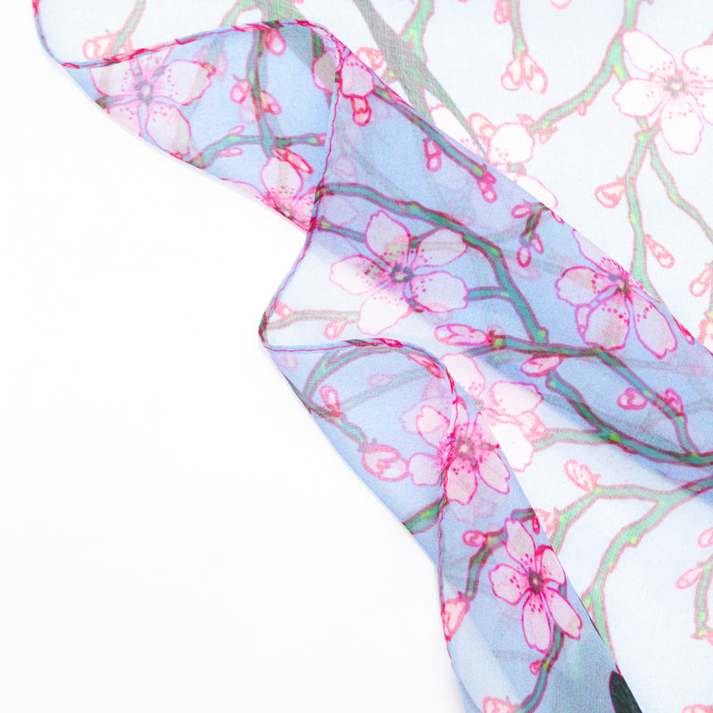 Walter Crane Blossom & Swallow - 100% Pure Silk Scarf