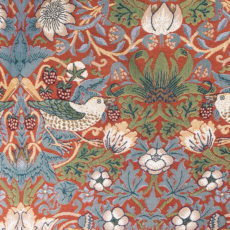 William Morris Strawberry Thief Red - Fabric for Upholstery