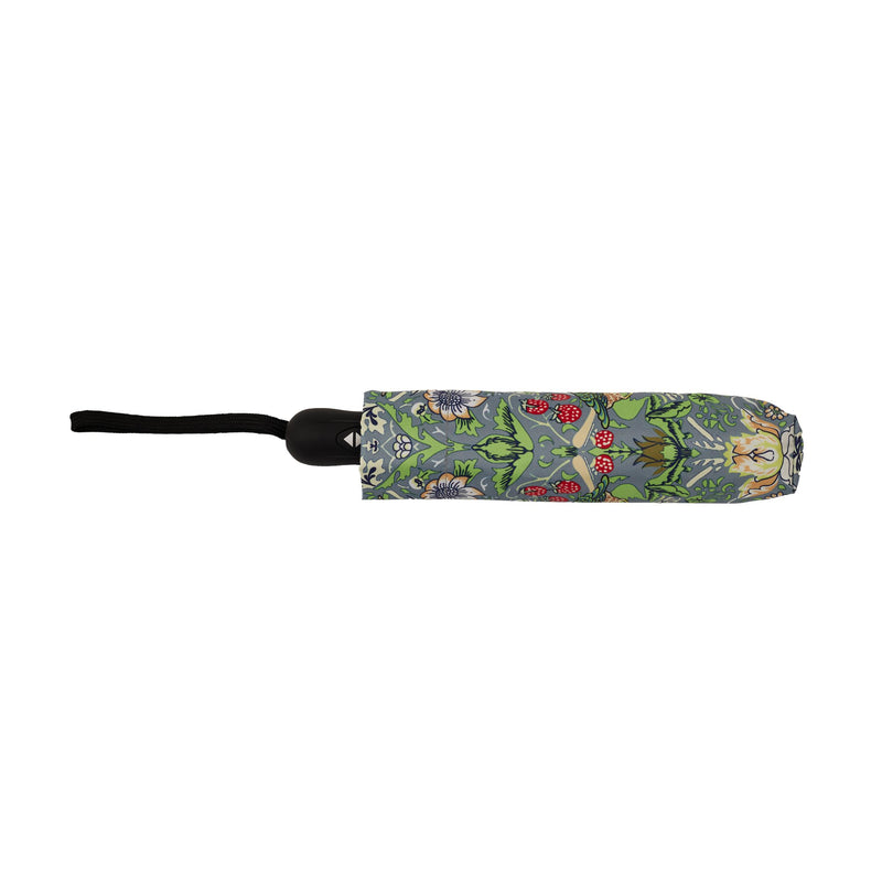 William Morris Strawberry Thief Grey - Automatic Folding Umbrella