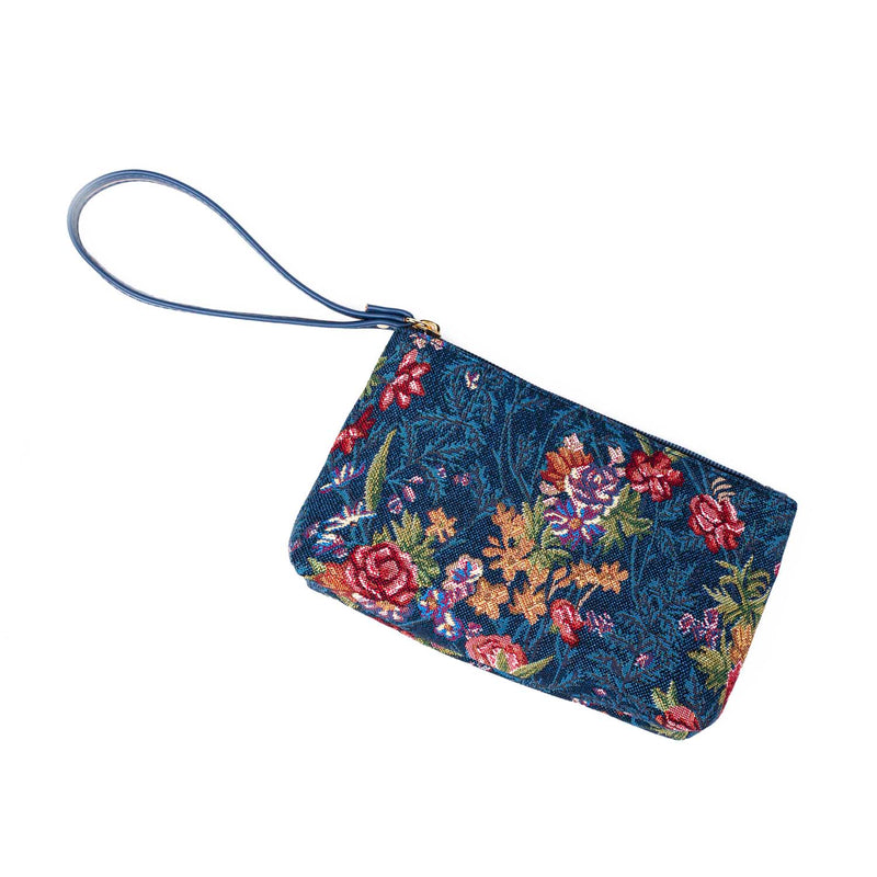 V&A Licensed Flower Meadow Blue - Wristlet