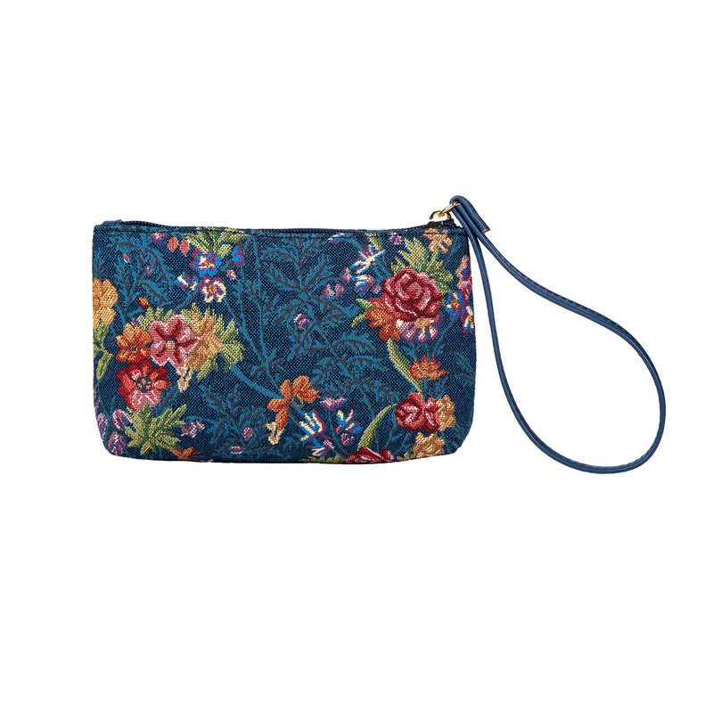 V&A Licensed Flower Meadow Blue - Wristlet