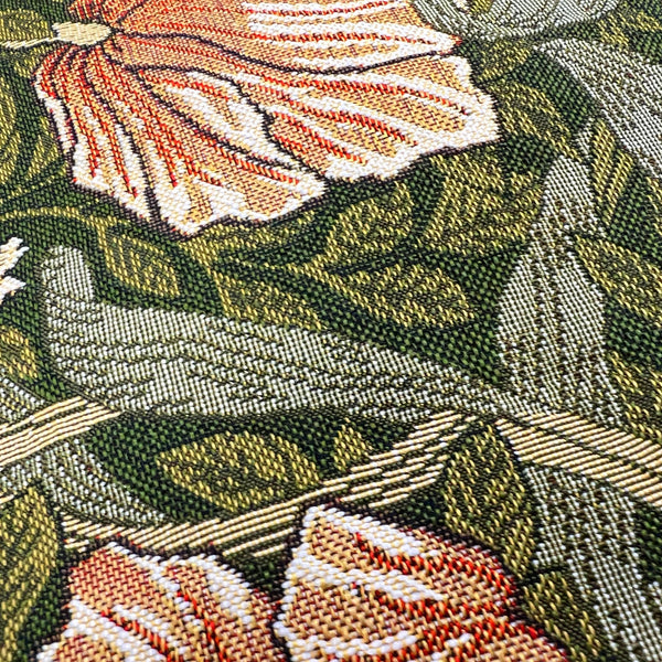 William Morris Pimpernel and Thyme Green - Panelled Cushion Cover 45cm*45cm