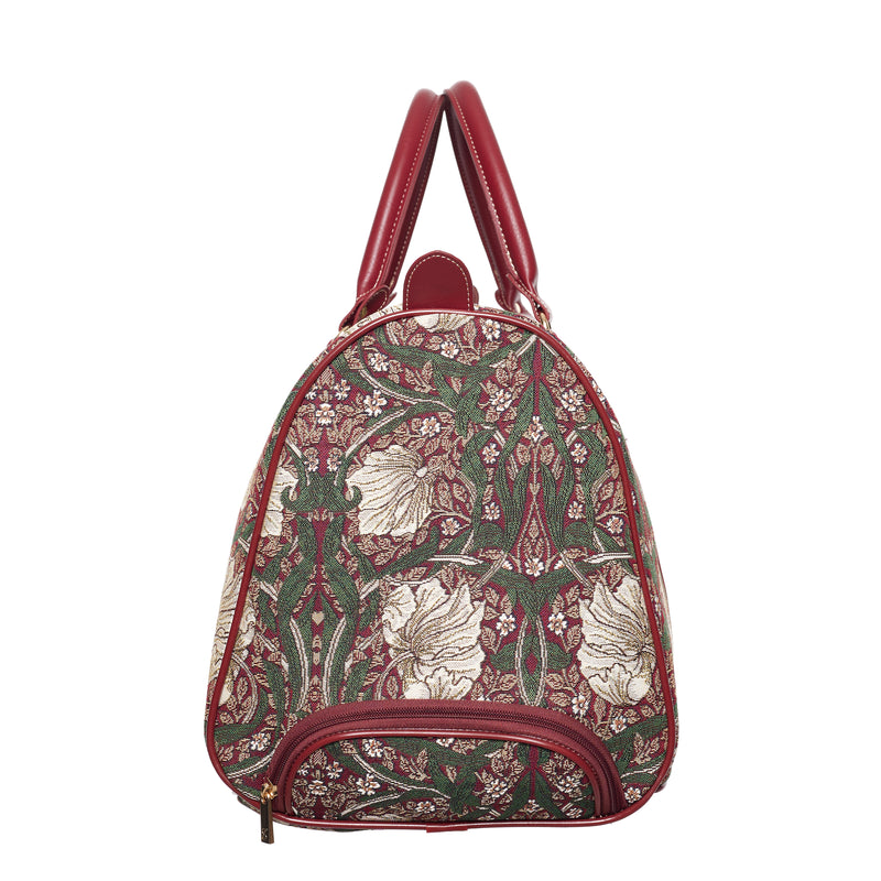 William Morris Pimpernel and Thyme Red - Pull Holdall