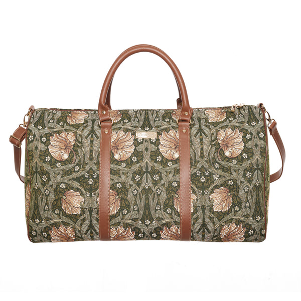 William Morris Pimpernel and Thyme Green - Big Holdall Bag