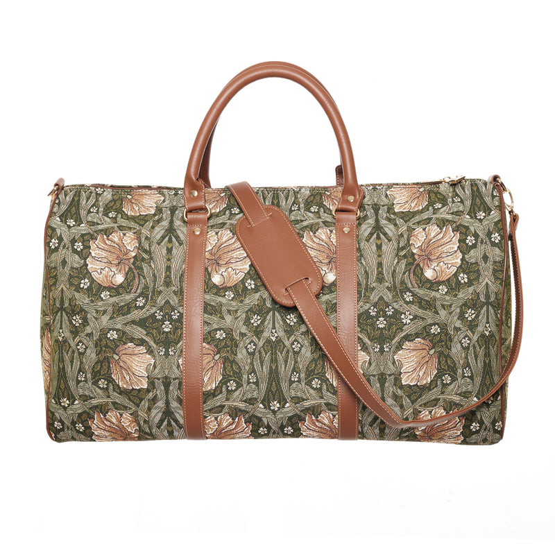 William Morris Pimpernel and Thyme Green - Big Holdall Bag