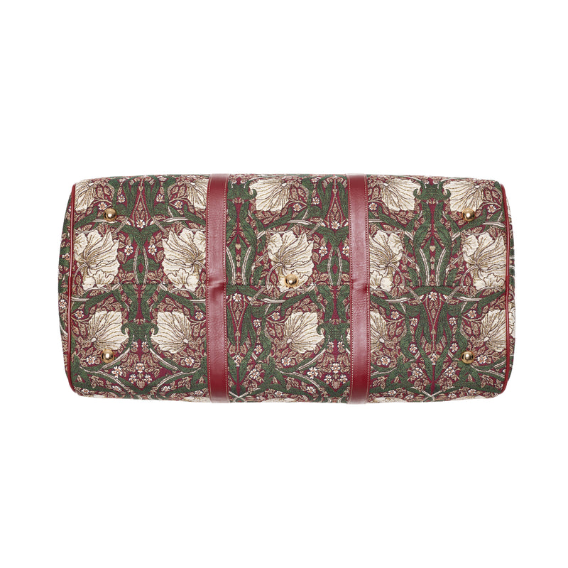 William Morris Pimpernel and Thyme Red - Big Holdall Bag
