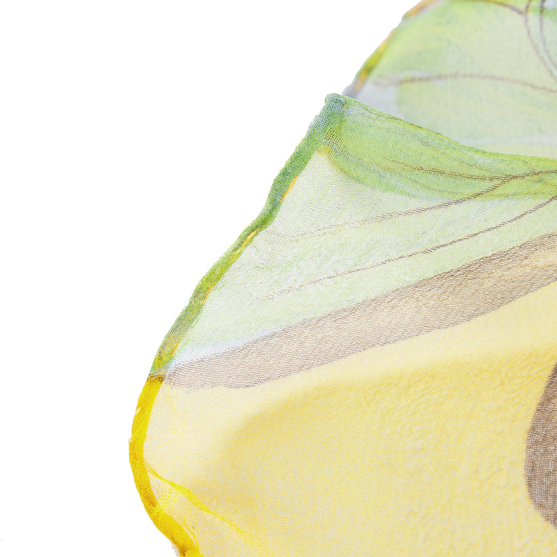 Yellow Butterfly - 100% Pure Silk Scarf