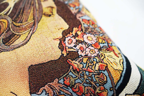 Alphonse Mucha Daydream/Reverie - Cushion Cover Art Detail | Signare Tapestry