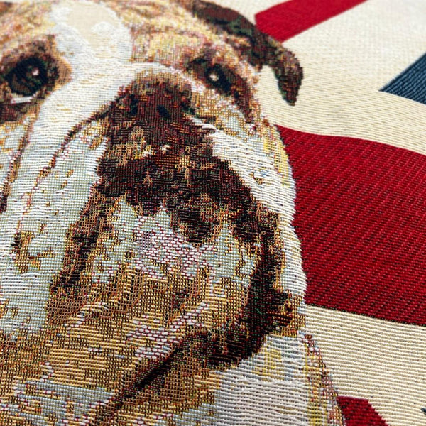 Union Jack Bulldog - Panelled Cushion Cover 45cm*45cm