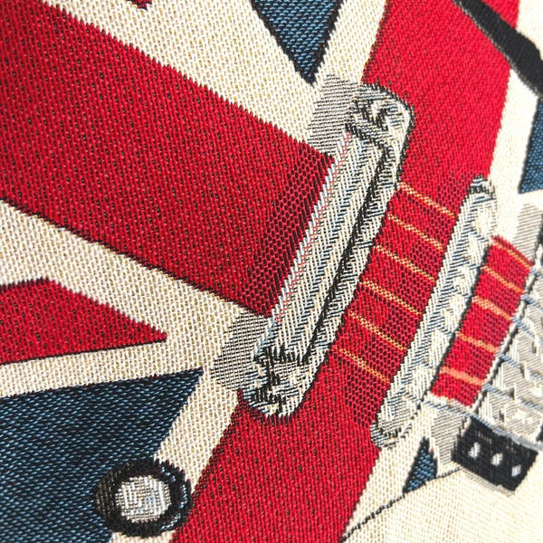 Union Jack Guitar - Panelled Cushion Cover 45cm*45cm