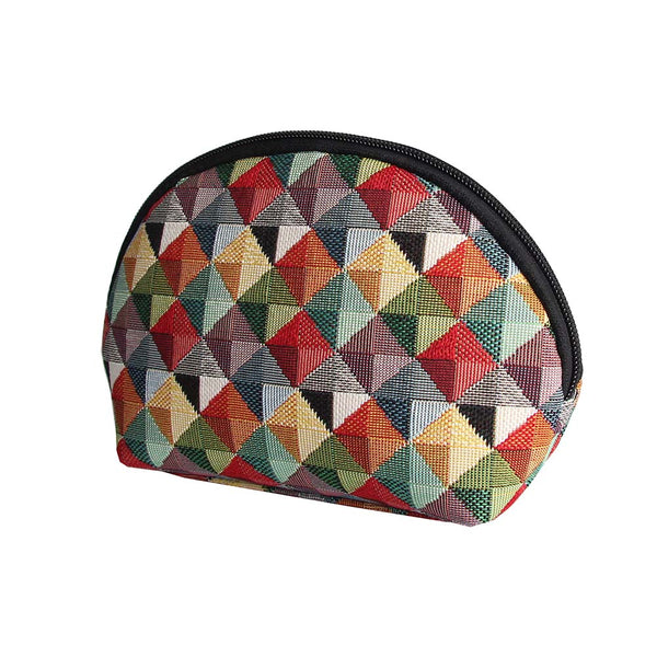 Multi Coloured Triangle - Cosmetic Bag