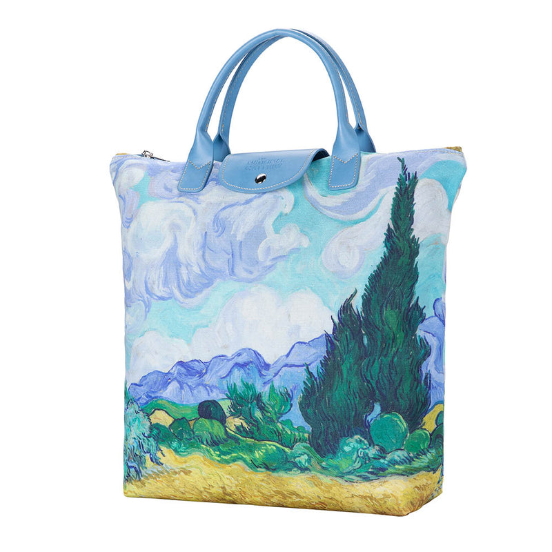 Van Gogh Wheatfield with Cypresses - Art Foldaway Bag