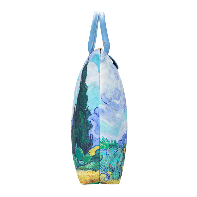 Van Gogh Wheatfield with Cypresses - Art Foldaway Bag