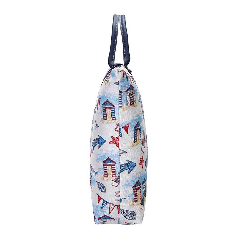 Beach Hut - Foldaway Bag Side | Signare Tapestry