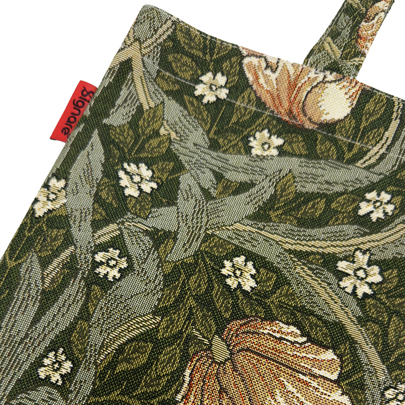 William Morris Pimpernel and Thyme Green - Flat Bag