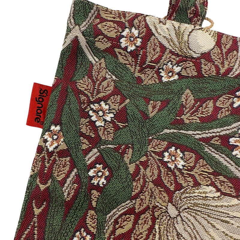 William Morris Pimpernel and Thyme Red - Flat Bag
