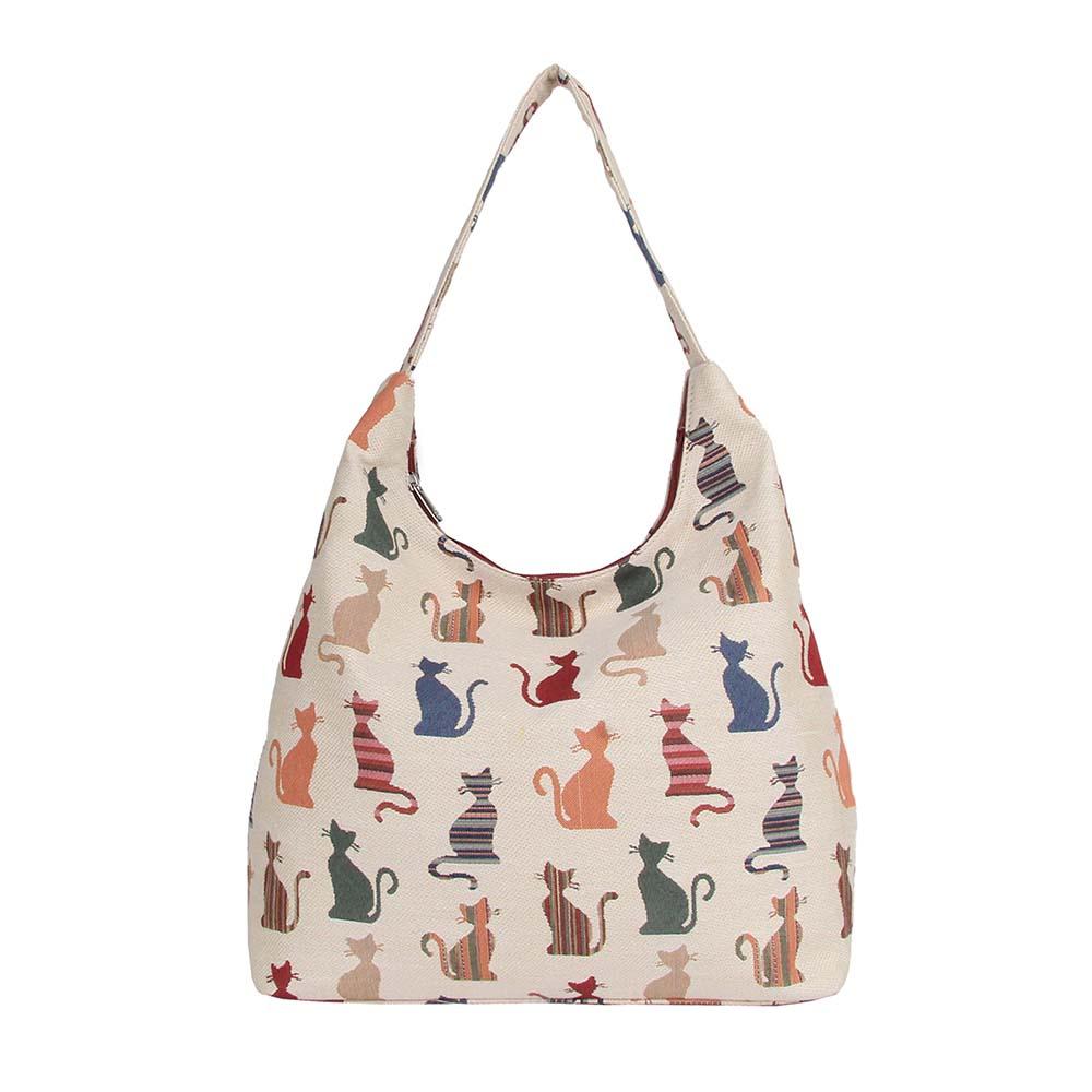 Tapestry Cheeky Cat Hobo Bag | Signaretapestry.com – Signare Tapestry
