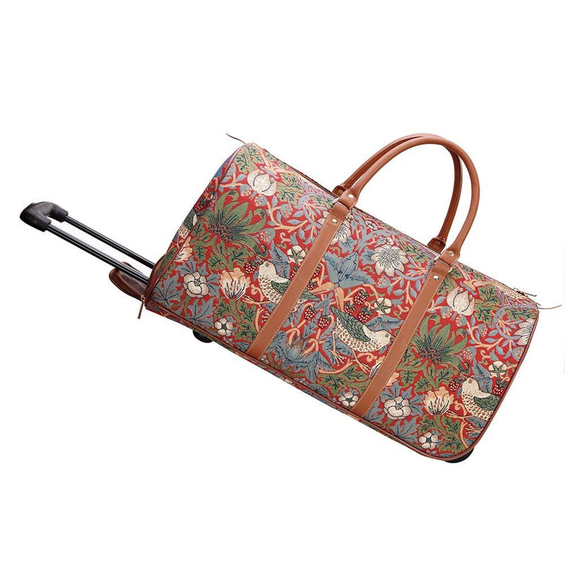 William Morris Strawberry Thief Red - Pull Holdall
