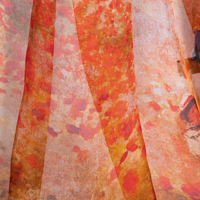 Claude Monet Poppy field - 100% Pure Silk Scarf