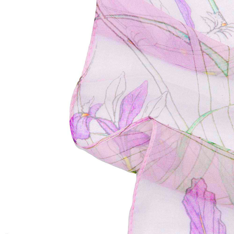 Pure Silk Scarf - Iris Trim Preview