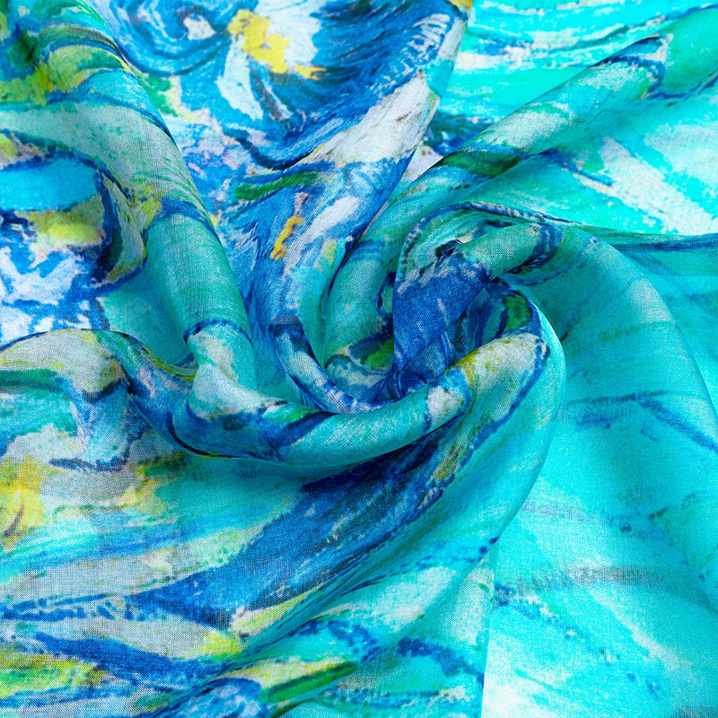 Van Gogh Iris - 100% Pure Silk Scarf